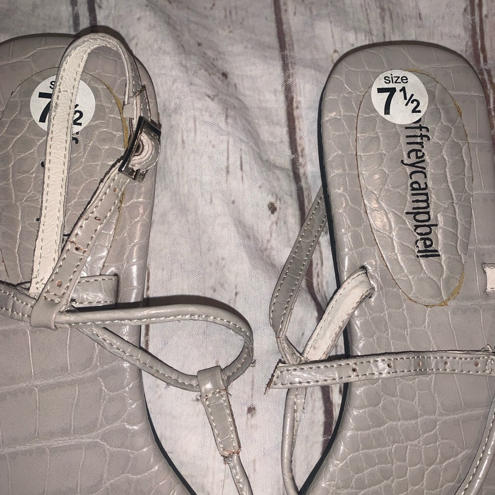 Jeffrey Campbell Boca thin strap sandal gray 7.5 - Picture 4 of 5